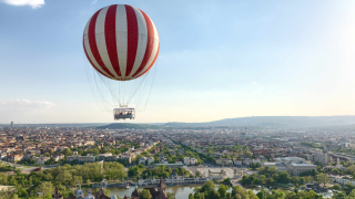 360°-os panoráma a Városliget felett a Ballon-kilátóból