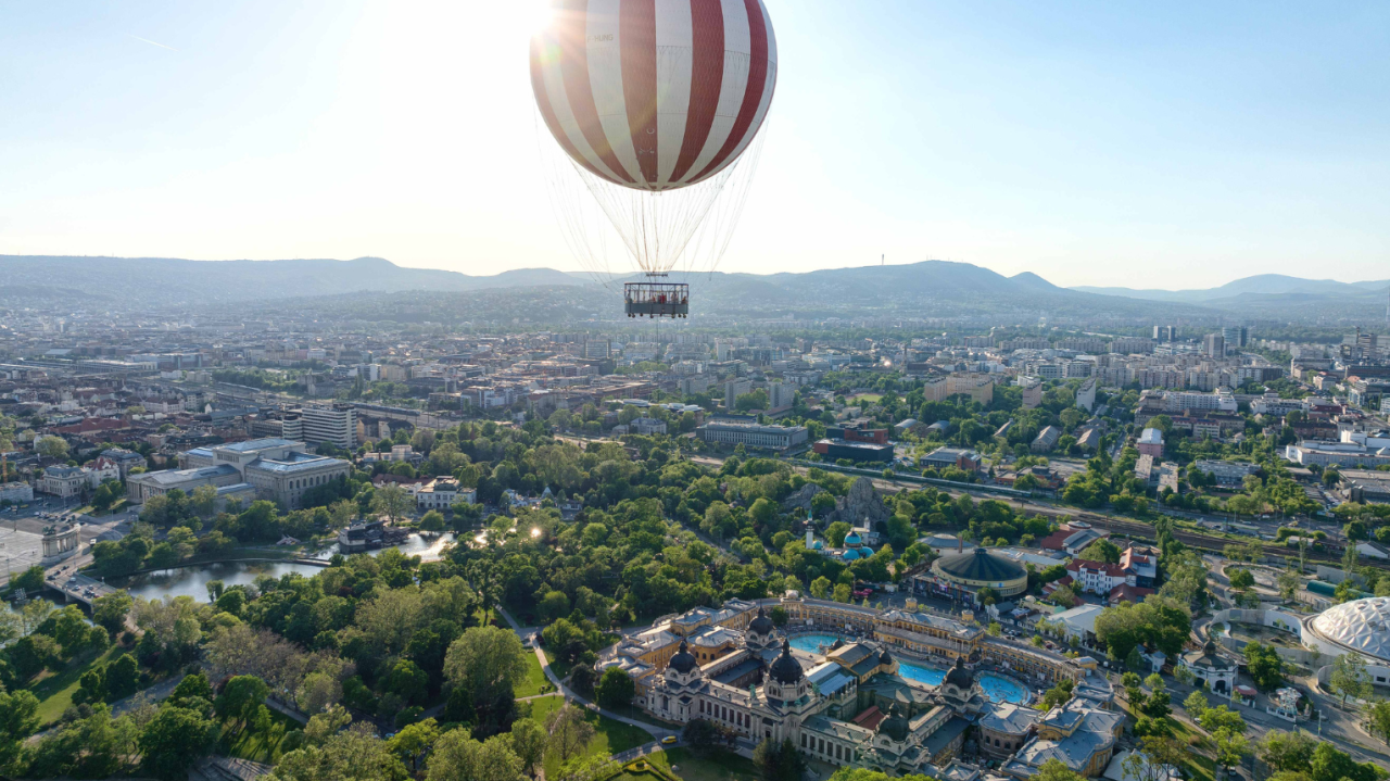 360°-os panoráma a Városliget felett a Ballon-kilátóból 2