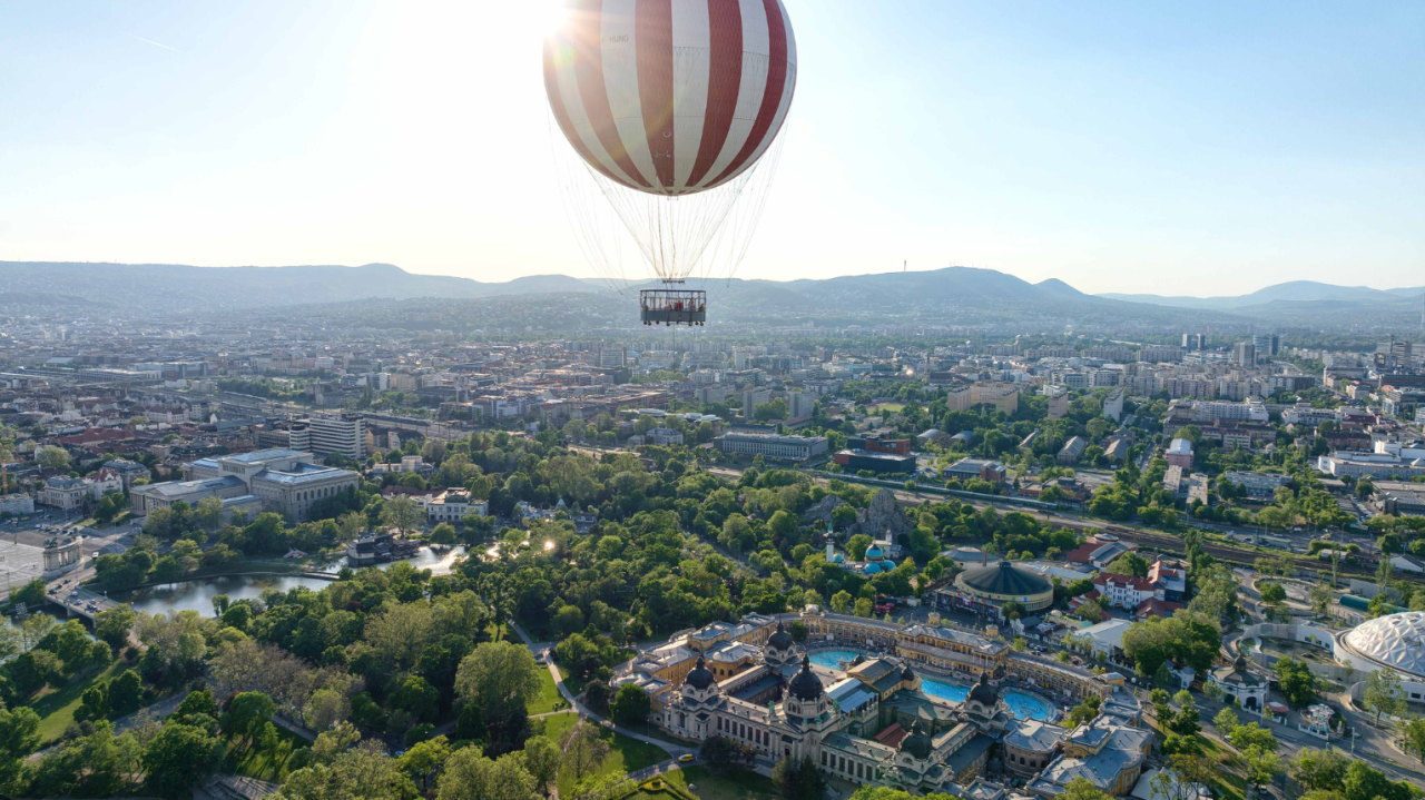 Családi panoráma vadászat Városliget felett a Ballon-kilátóból 3