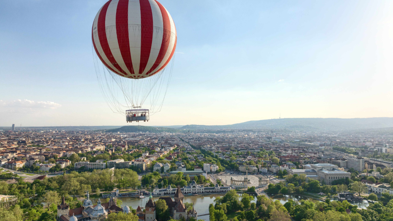 Családi panoráma vadászat Városliget felett a Ballon-kilátóból 2